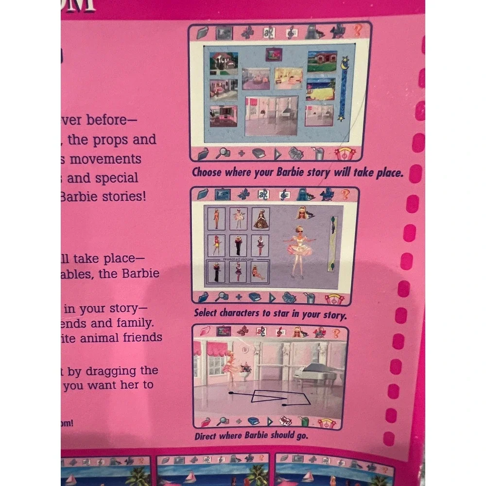 BARBIE Storymaker CD-ROM Windows PC Computer Game Mattel Media 90s‎ Open Box